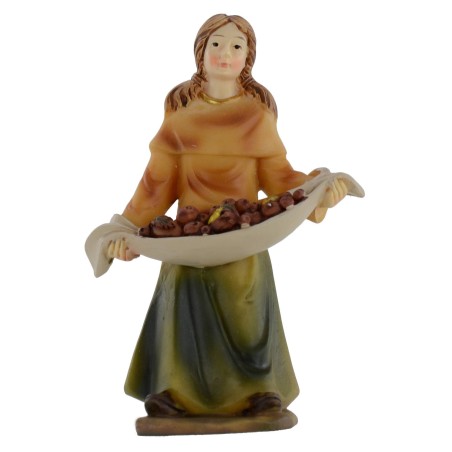 Cm 9 bambina con frutta Mondo Presepi