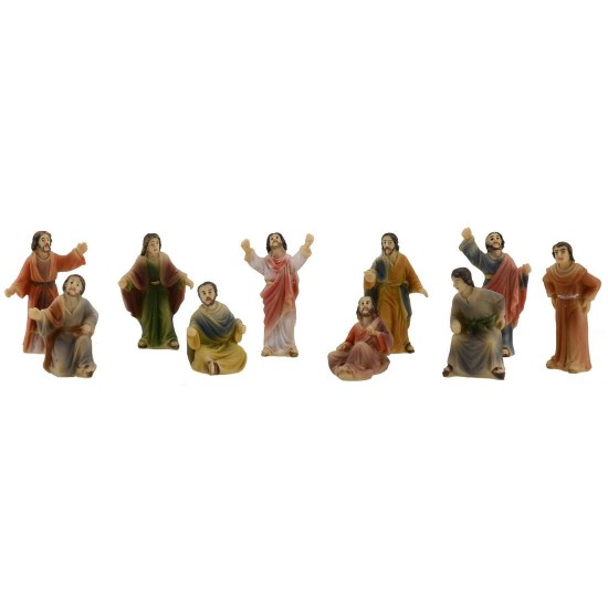 Estatua Pascual de Jesús predicador entre la multitud 5 cm