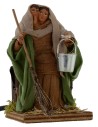 Donna che spazza in movimento serie 12 cm Mondo Presepi