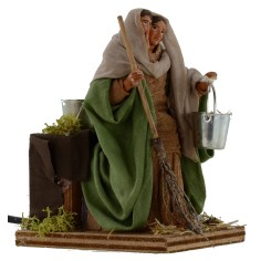 Mujer barriendo en movimiento serie 12 cm Mundo 2