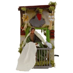 Woman who blossoms over the balcony in series 12 cm