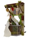 Woman who blossoms over the balcony in series 12 cm
