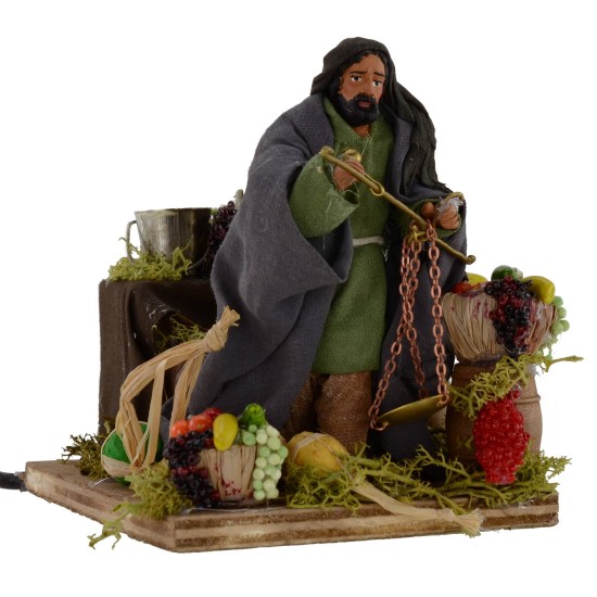 Fruttivendolo con bilancia in movimento 11cm