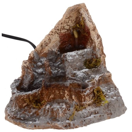 Ruscello funzionante con fontana in resina cm 17,5x19x15 h