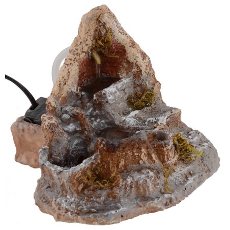 Working stream with fountain in resin cm 17,5x19x15 h