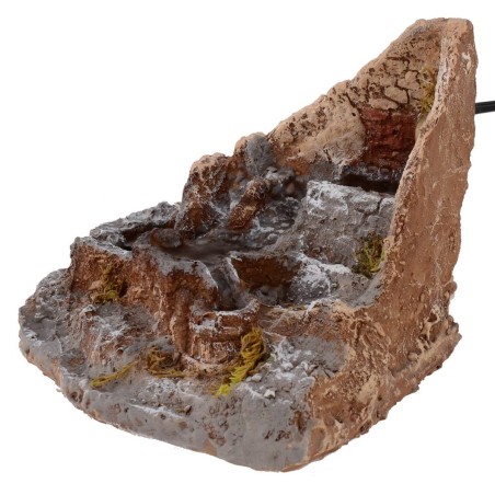 Working stream with fountain in resin cm 17,5x19x15 h