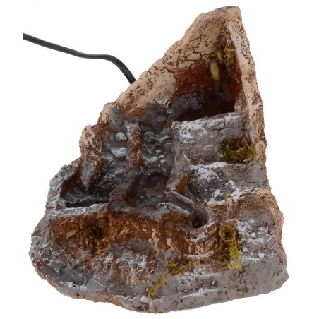 Working stream with fountain in resin cm 17,5x19x15 h