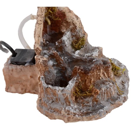 Working stream with fountain in resin cm 17,5x19x15 h