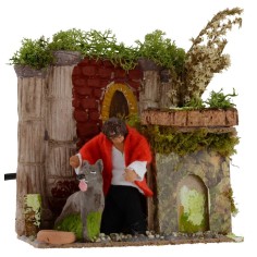 Maiden in motion with dog series 10 cm