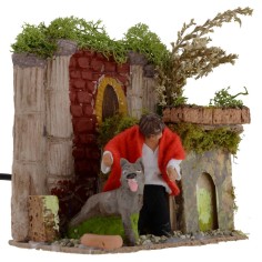 Niño en movimiento con perro serie 10 cm Mundo 2