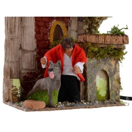 Niño en movimiento con perro serie 10 cm Mundo