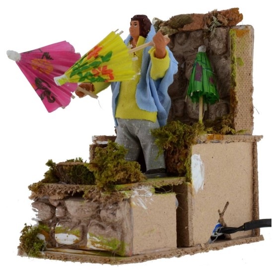 Paraguas en movimiento 10 cm Mundo Pesebres