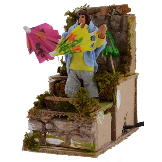 Paraguas en movimiento 10 cm Mundo Pesebres