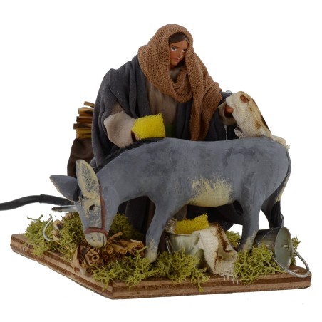 Man who strives donkey in series 12 cm