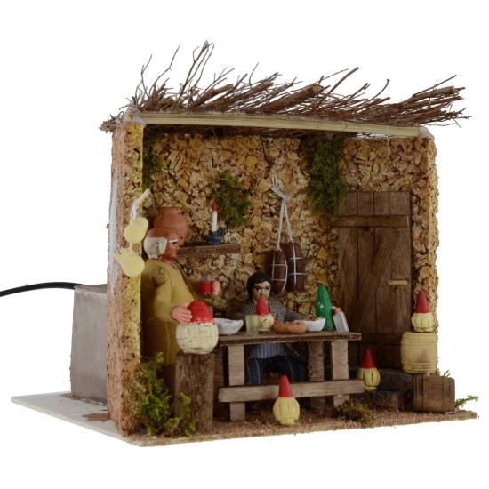 Scene osteria in motion 10 cm double movement