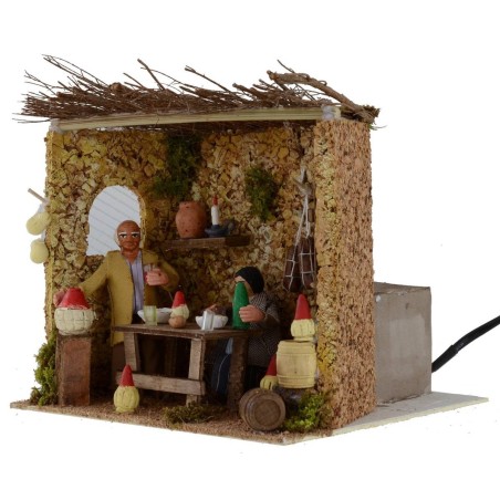 Escena de taberna en movimiento 10 cm doble movimiento