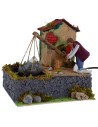 Pescatore con bilancino in movimento serie 10 cm Mondo Presepi