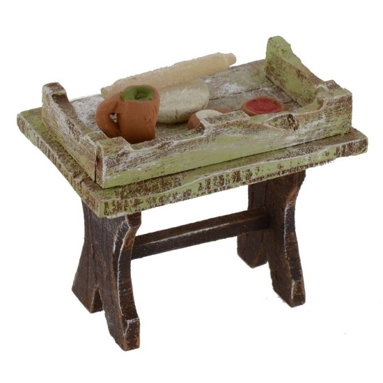 A workbench of a pizzaiole cm 7x4, 5x6, 5 h for statues from 10