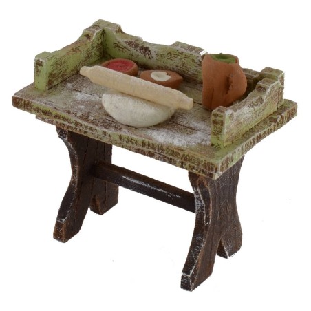 A workbench of a pizzaiole cm 7x4, 5x6, 5 h for statues from 10