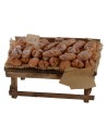 Banco de madera con pan cm 9x6,5x4,5 h para estatuas de 10-12 cm