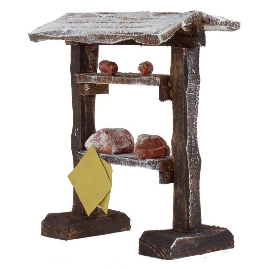 Banco espositivo di carne e salumi cm 9x5x10,5 h per statue da