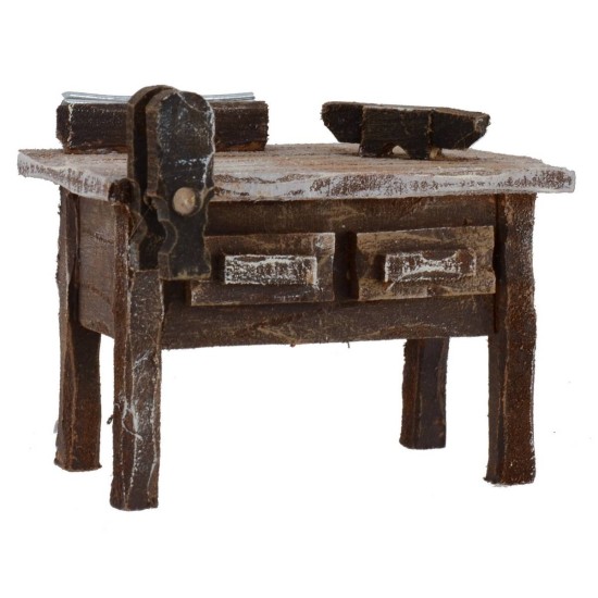 Work bench of a carpenter cm 8,5x5x7 h for statues from 12 cm