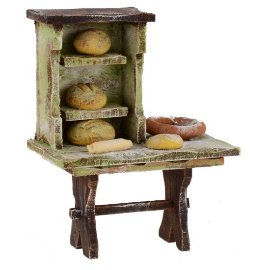 Banco da lavoro di un fornaio cm 8,5x5x11 h per statue da 12 cm