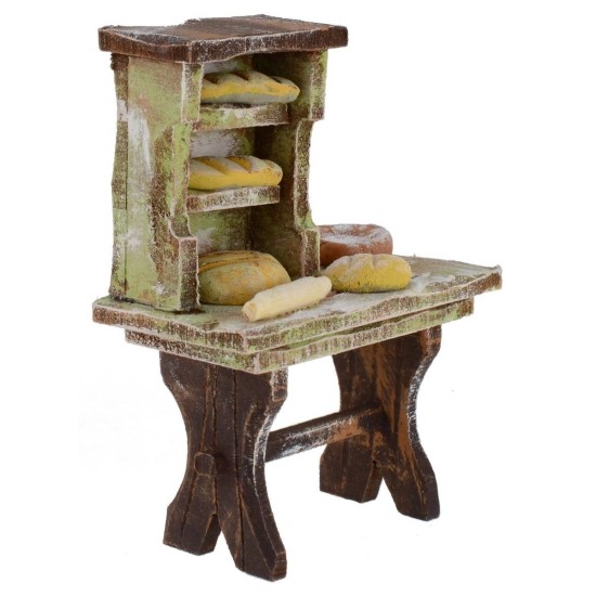 Working bench of a baker cm 7x4x10 h for statues from 10 cm