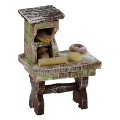 Banco da lavoro di un fornaio cm 4x2,5x5,5 h per statue da 6 cm 2
