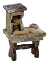 Banco da lavoro di un fornaio cm 4x2,5x5,5 h per statue da 6 cm