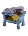 Wooden bench with fish cm 3,5x3x4 h for statues from 6 cm
