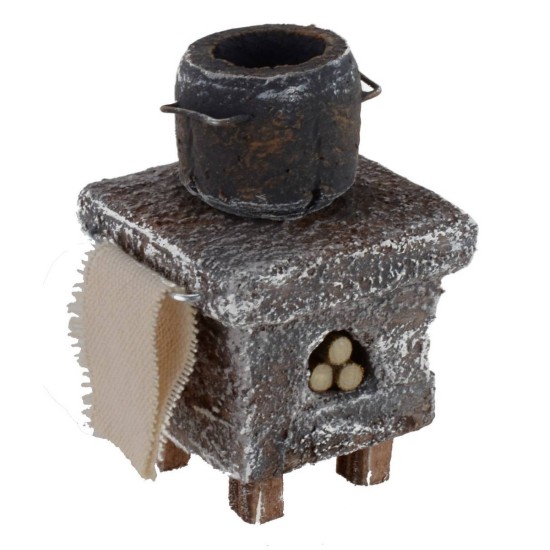 Wood oven with cooker per kitchen cm 5x5x8 h for statues of 10