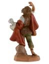 Pastorello con agnello 12 cm Fontanini Mondo Presepi