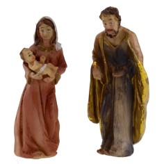 Natividad 3 figuras en resina 8 cm Mundo Pesebres 2