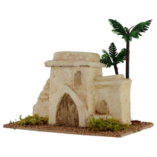 Casa palestina con ruina de muro cm 18x11x16 h Mundo Pesebres