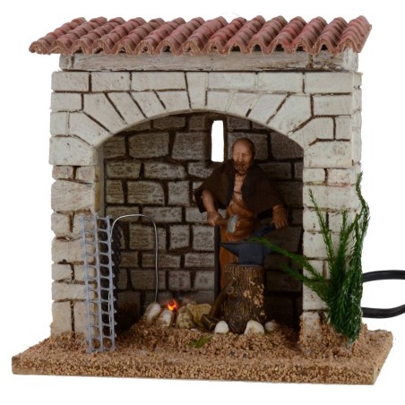 Fabbro in movimento con fuoco funzionante serie Landi