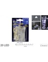 20 Micro Led luz blanca fría a pilas