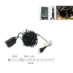 Cadena de 180 miniluces LED blanco cálido con juegos 220V. Mundo