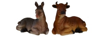 Bue and donkey for statues of 30 cm in resin