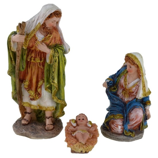 Natività in set da 11 soggetti cm 15 in resina Mondo Presepi