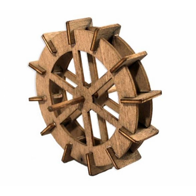 Rotate wooden water mill ø 20 cm for presepe made by you