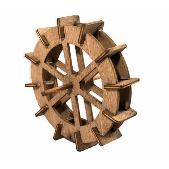Rueda de molino de agua de madera ø 15 cm para belén de