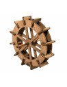 Rueda de molino de agua de madera ø 15 cm para belén artesanal.