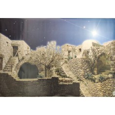 Carta con cielo e fondale cm 100x70 Mondo Presepi