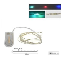 10 Micro led multicolore con pile incluse Mondo Presepi 2