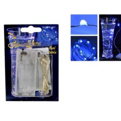 20 Micro Led blu a batterie Mondo Presepi