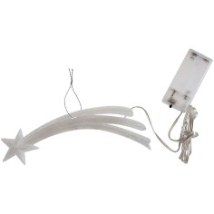Estrella fugaz 19 cm pesebre con leds parpadeantes de luz fría 2