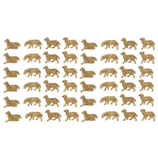 Set 48 pecore patinate cm 2-2,5x1,4-1,8 h. Mondo Presepi