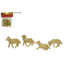 Sep 24 sheep patinated cm 4-4, 5x2,5-3, 5 h. 2