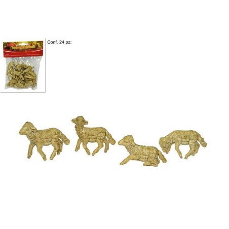 Sep 24 sheep patinated cm 4-4, 5x2,5-3, 5 h.